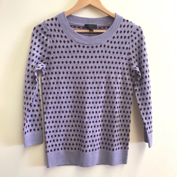 J. Crew Sweaters - J Crew purple dot Tippi sweater